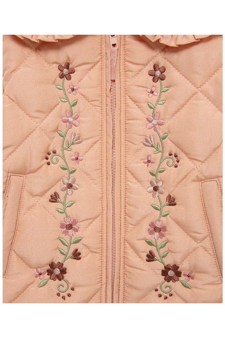 Kids' 3-Piece Quilted Jacket, Tee & Pants Set, Alternate, color, PINK