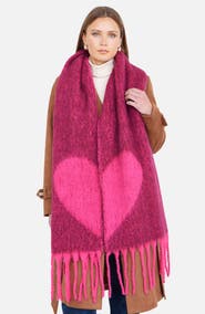 Yumi Heart Super Fluffy Scarf