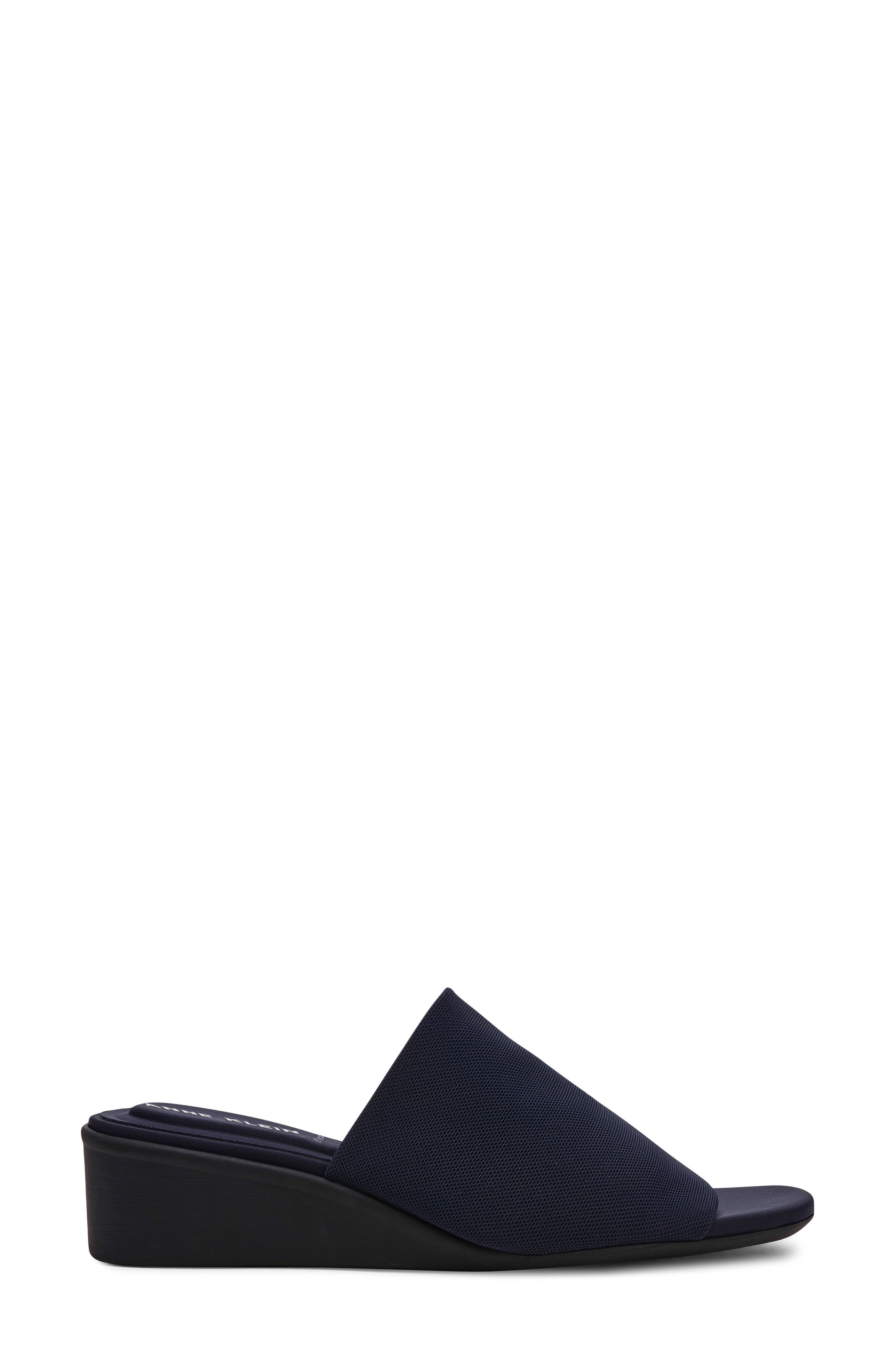 Wishful Wedge Slide Sandal, Alternate, color, NAVY STRETCH
