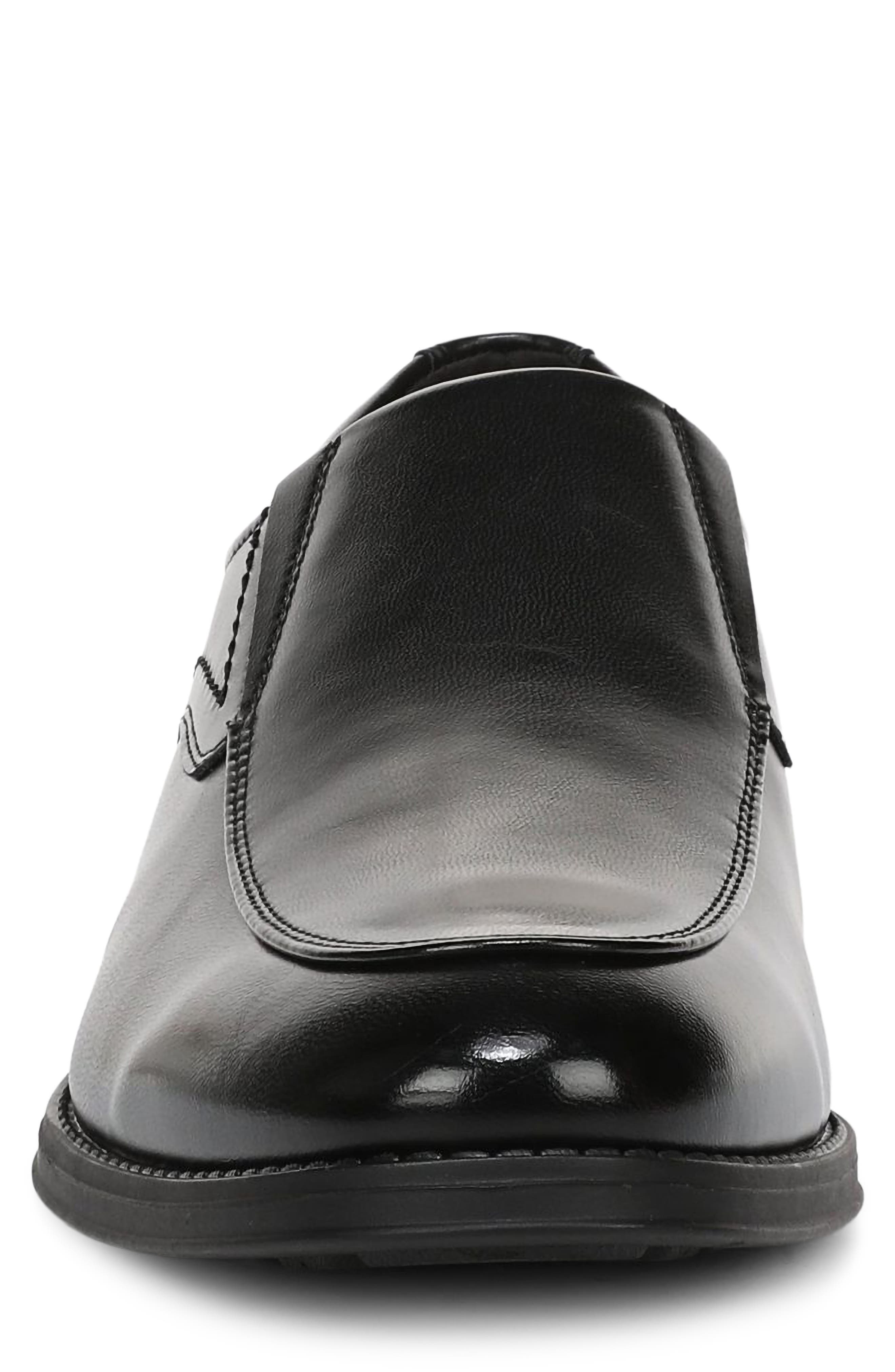 Stuart Faux Leather Slip On, Alternate, color, BLACK FAUX LEATHER