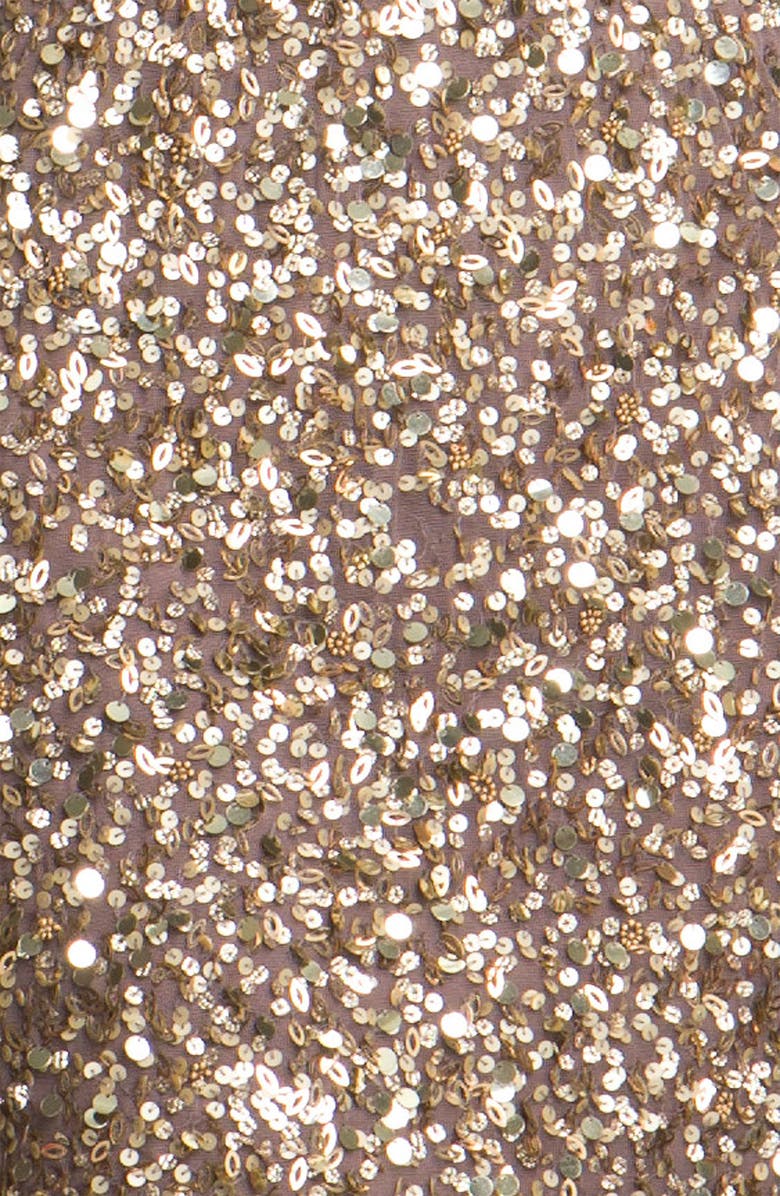 Aidan Mattox Beaded Blouson Dress, Alternate, color, 