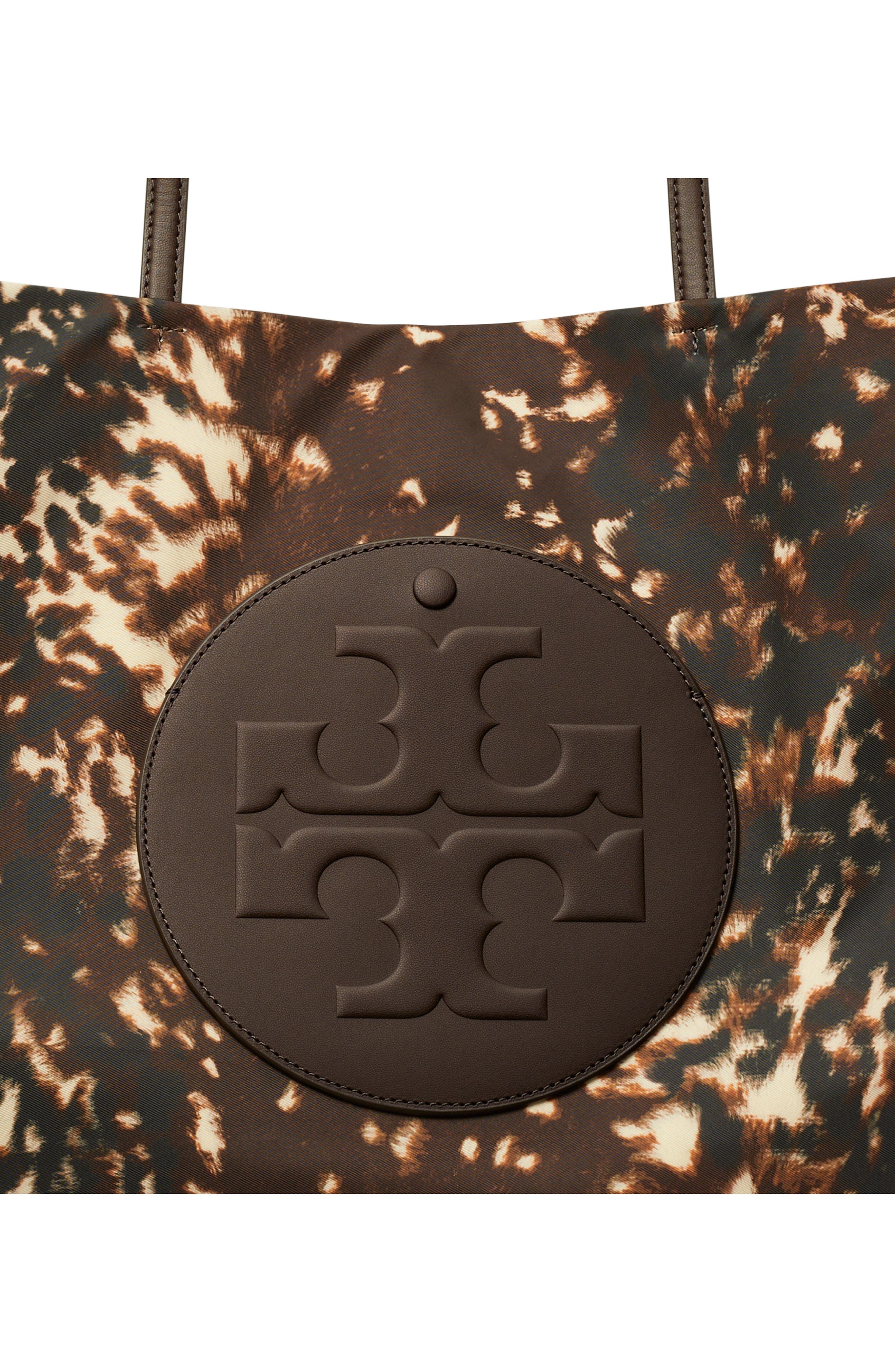 Tory Burch Ella Print Tote, Alternate, color, Fall Fawn
