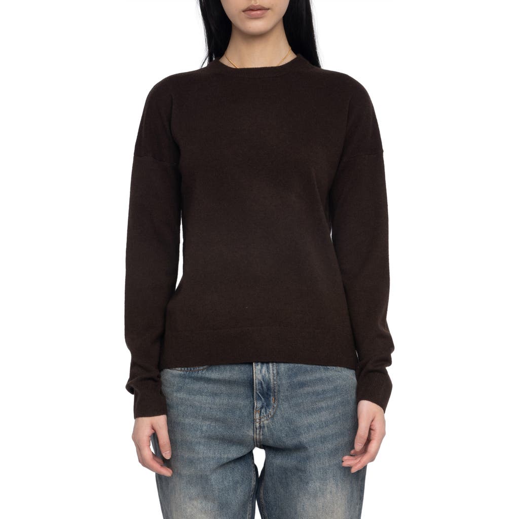 Zadig & Voltaire Cici Heart Patch Sweater In Brown
