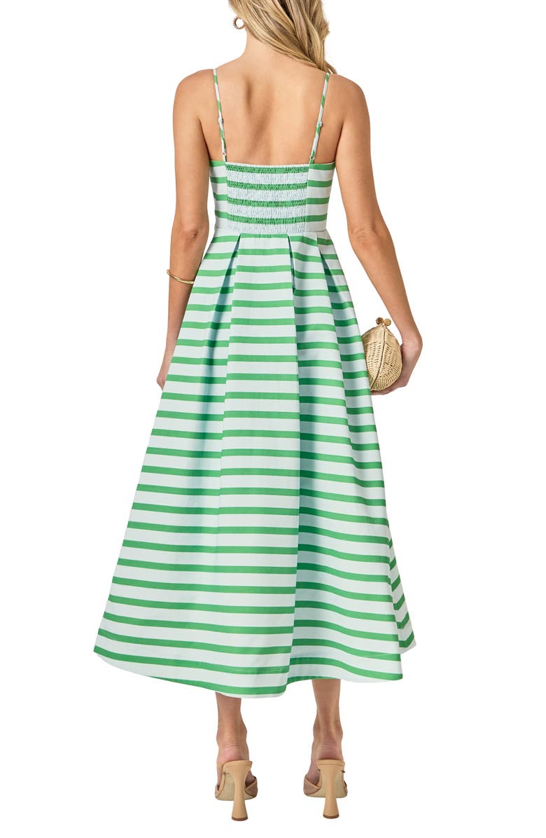 English Factory Stripe Sleeveless Maxi Dress, Alternate, color, Powder Blue/ Green