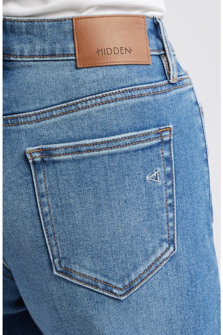 Raw Hem Wide Leg Jeans, Alternate, color, DARK