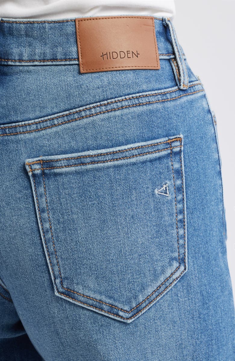 HIDDEN JEANS Raw Hem Wide Leg Jeans, Alternate, color, Dark