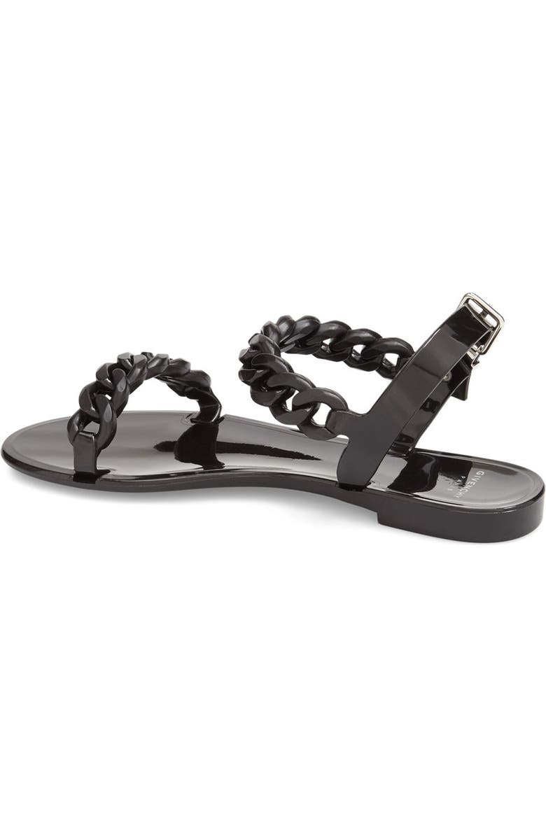Givenchy 'Nea Chain' Logo Jelly Sandal, Alternate, color,