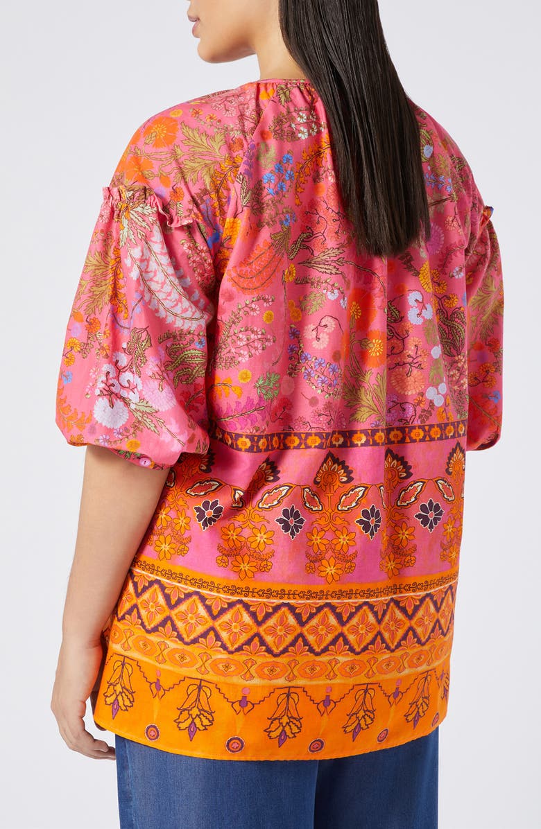 Marina Rinaldi Badess Floral Print Jacket, Alternate, color, Fuchsia