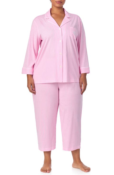 Knit Crop Pajamas (Plus Size)