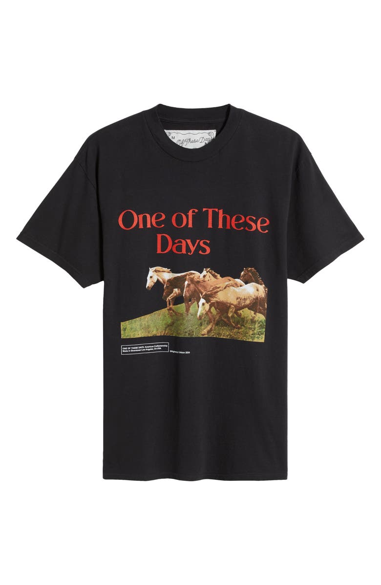 ONE OF THESE DAYS Wild Horses Cotton Graphic T-Shirt, Alternate, color, 