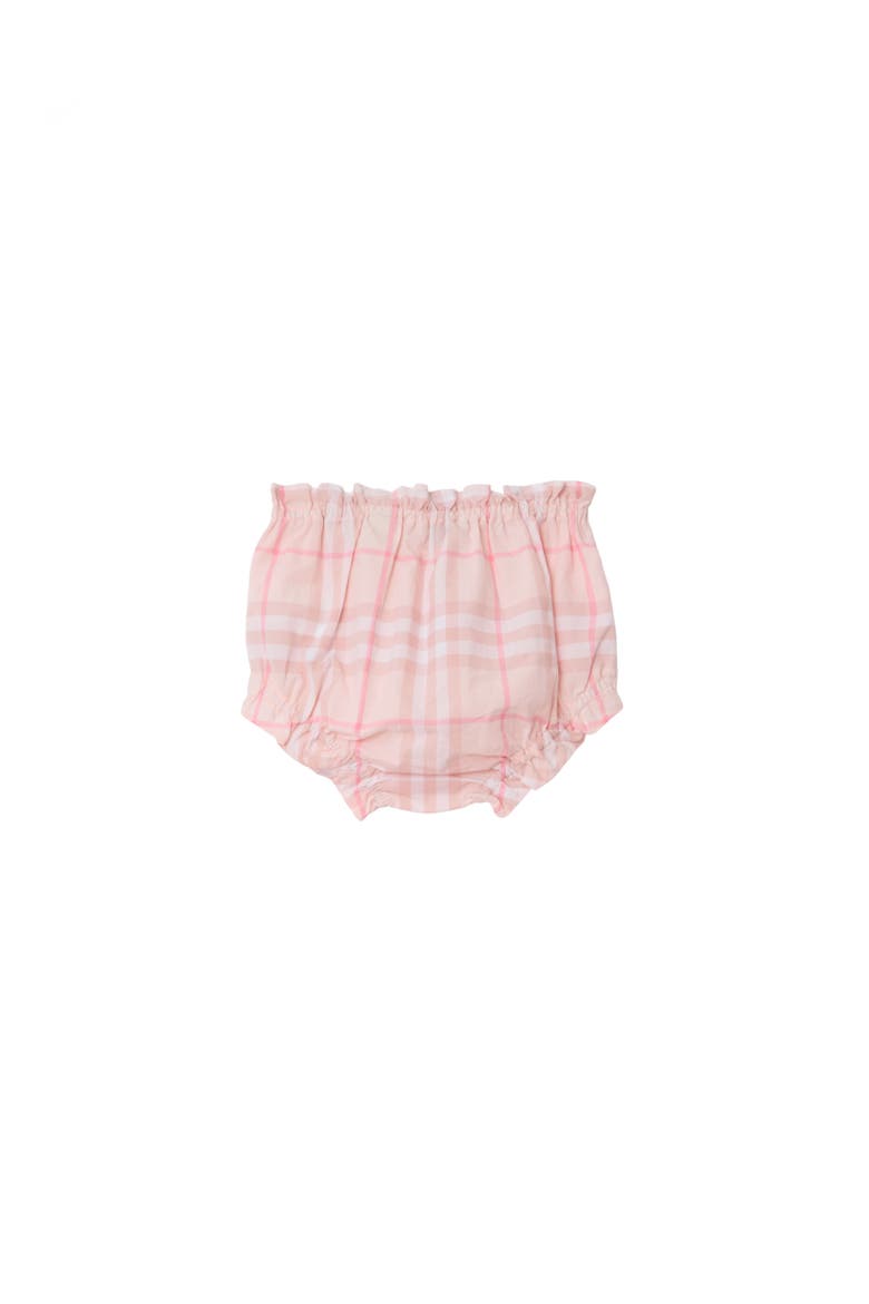 Check Cotton Dress with Bloomers, Alternate, color, Ice pink