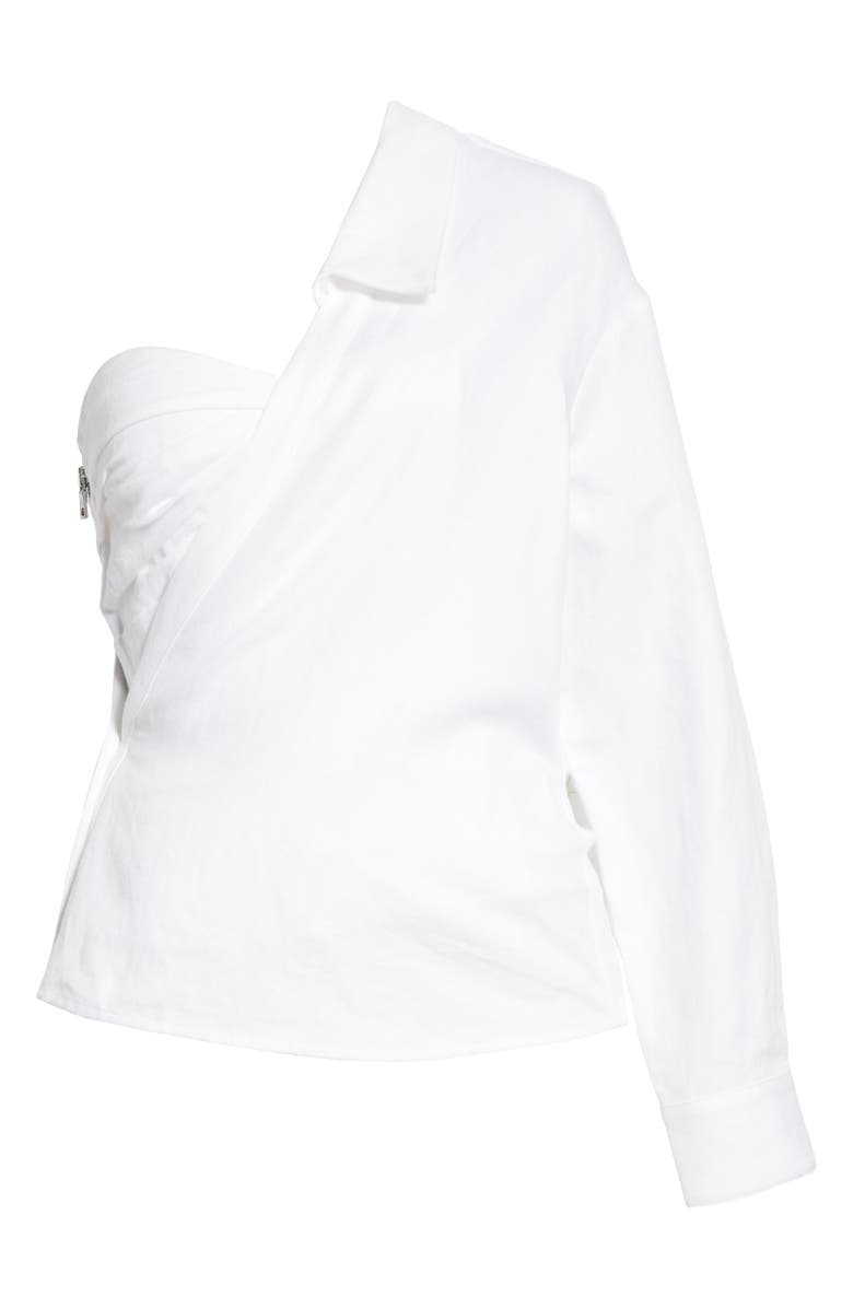 RtA Chiara One-Shoulder Corset Shirt, Alternate, color, 