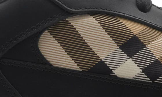 Мужские кроссовки Burberry Terrace Check Leather & Canvas Sneaker — фото 8