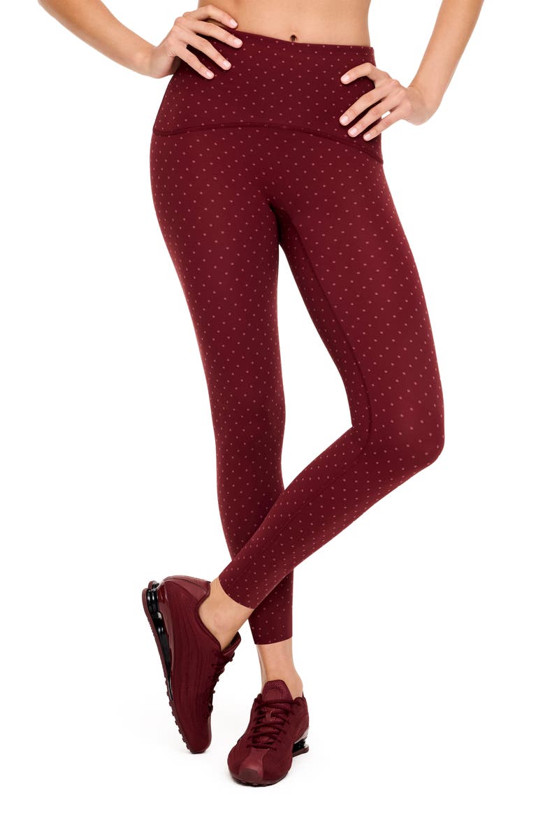 SPANXshape® Booty Boost® Leggings, Main, color, MICRO TONAL DOT/ RUM RAISIN