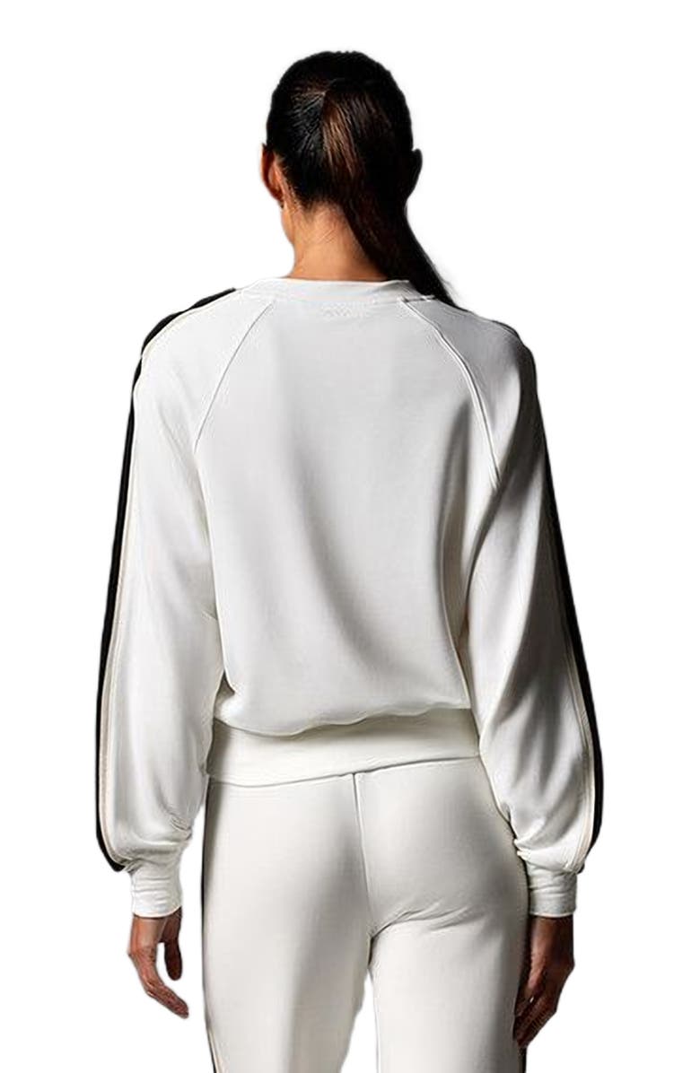 Tavi Ease Crew Stripe Sweatshirt, Alternate, color, Coconut Ebony