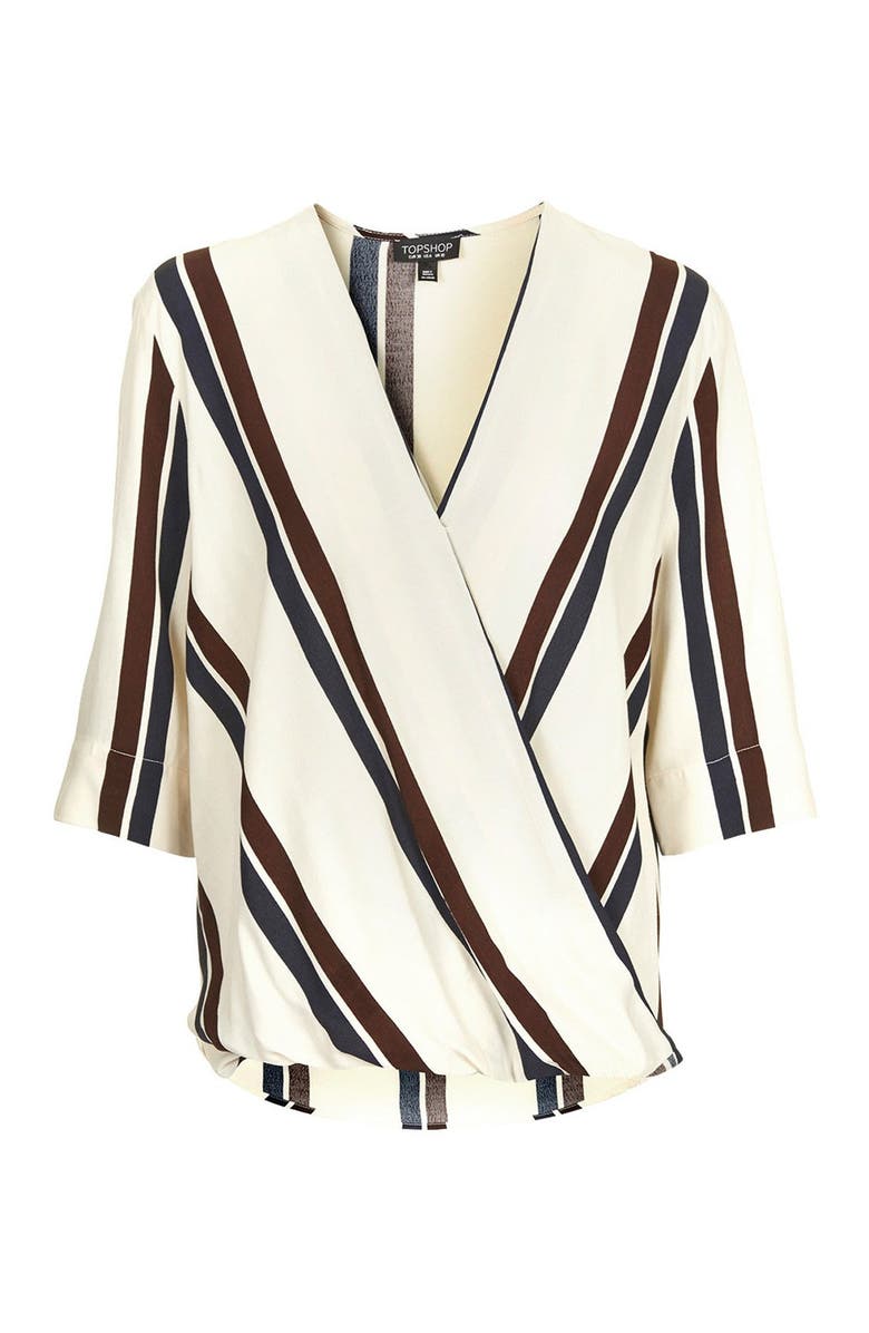 Topshop Drape Front Blouse, Alternate, color, 