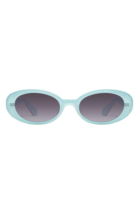 Felt Cute 52mm Gradient Small Oval Sunglasses