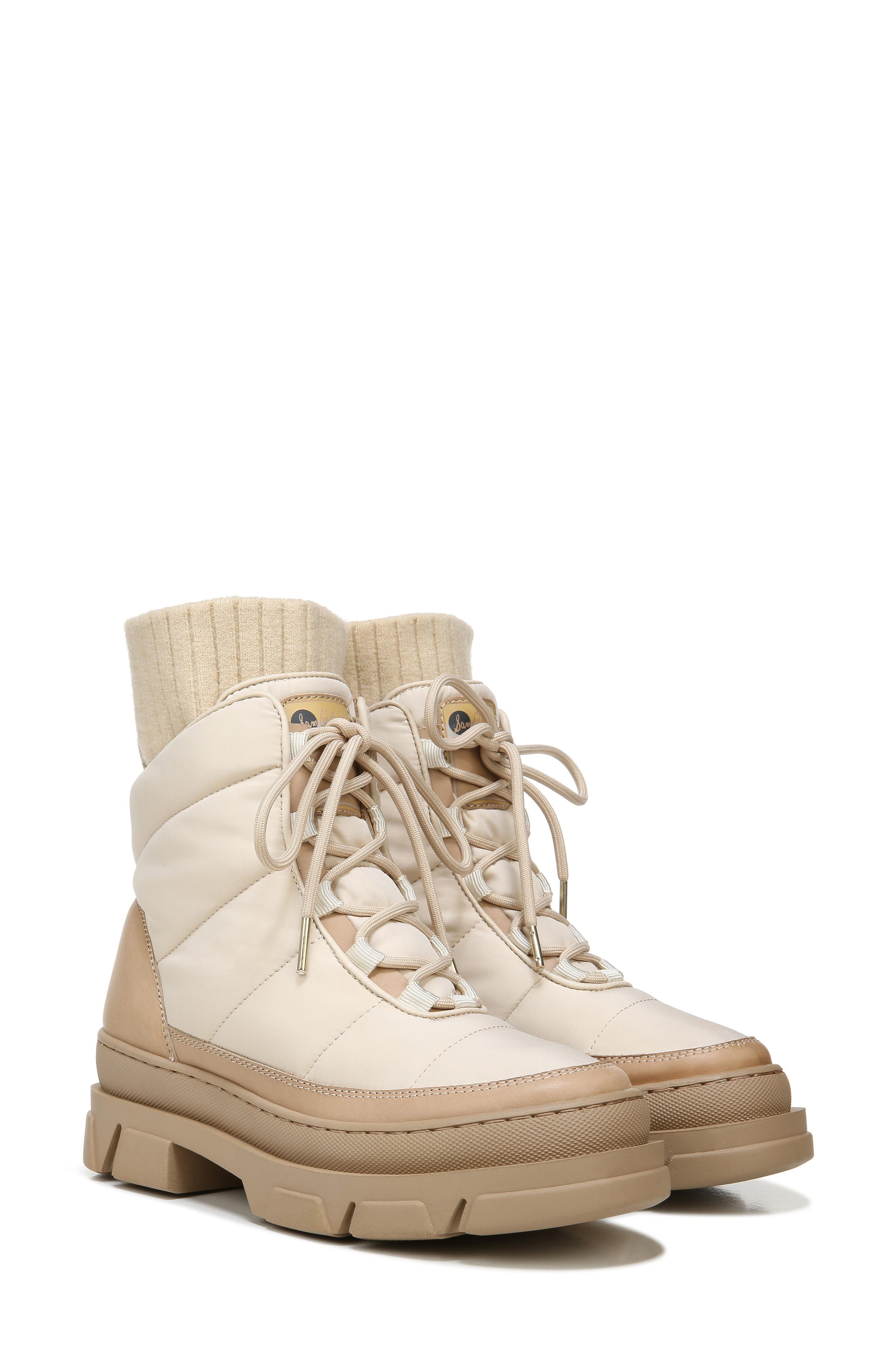 Sam Edelman Tabitha Quilted Lace-Up Boot, Main, color, 