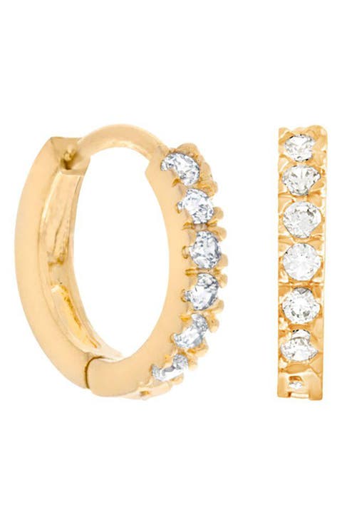 Cubic Zirconia Mini Hoop Earrings