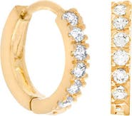 Girls Crew Cubic Zirconia Mini Hoop Earrings