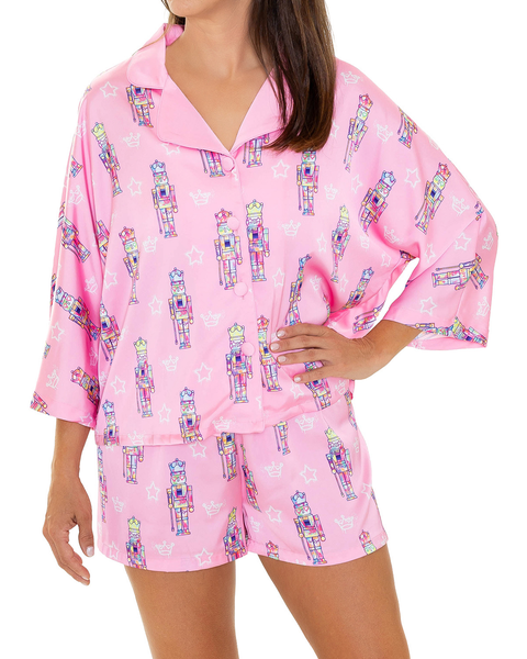 Graffiti Nutcracker 3/4 Sleeve Shorts Set