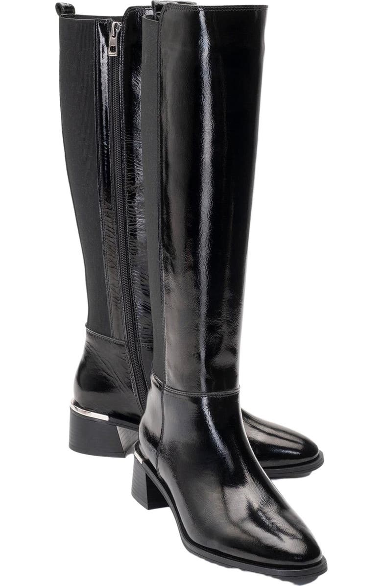 Forever & Always Shoes Rochos Leather Boot, Main, color, Black Patent Leather