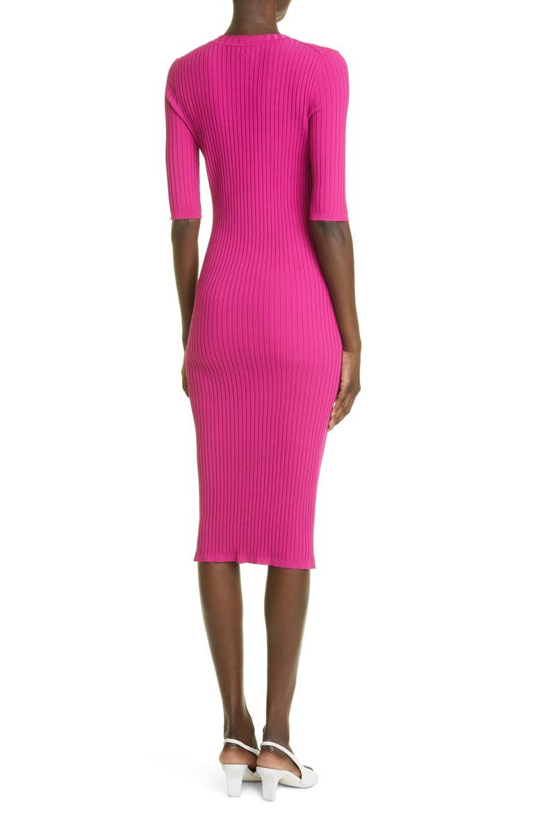 Ribbed Jersey Midi Sweater Dress, Alternate, color, ORCHID