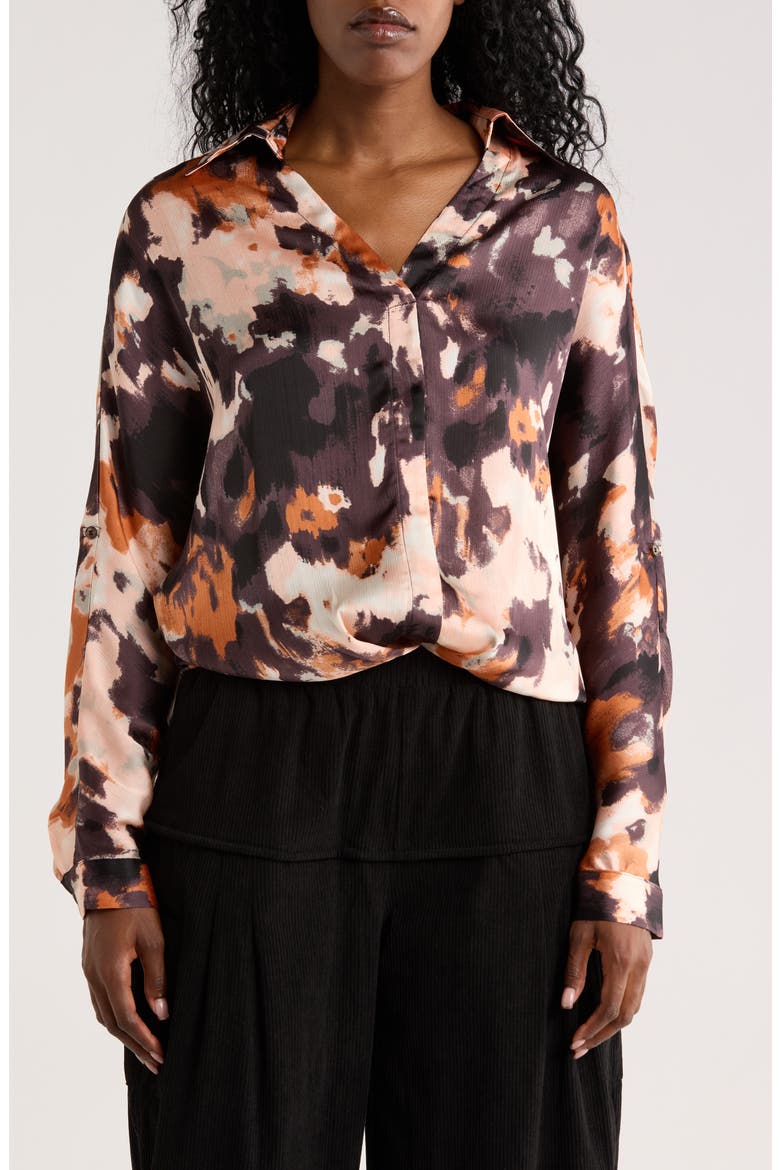 Ruched Front Top, Main, color, RUST
