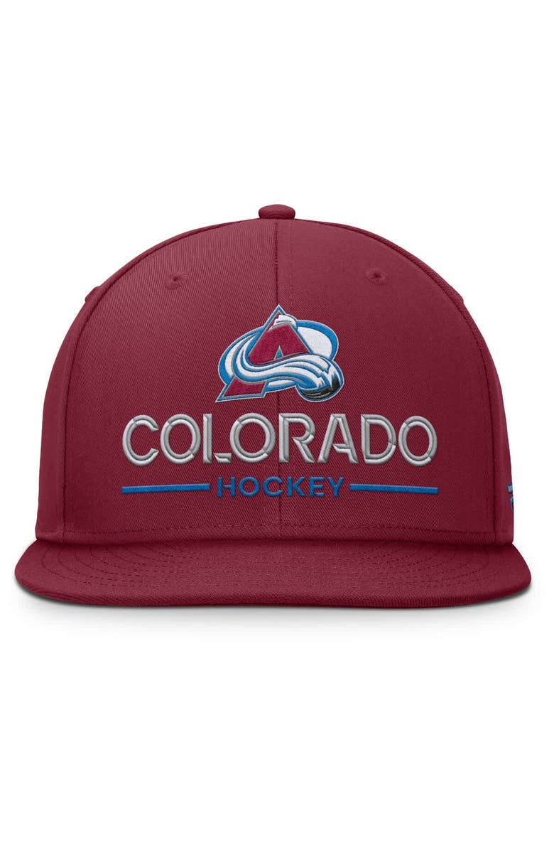 FANATICS Men's Fanatics Burgundy Colorado Avalanche Authentic Pro Rink Lockup Snapback Hat, Alternate, color, Burgundy