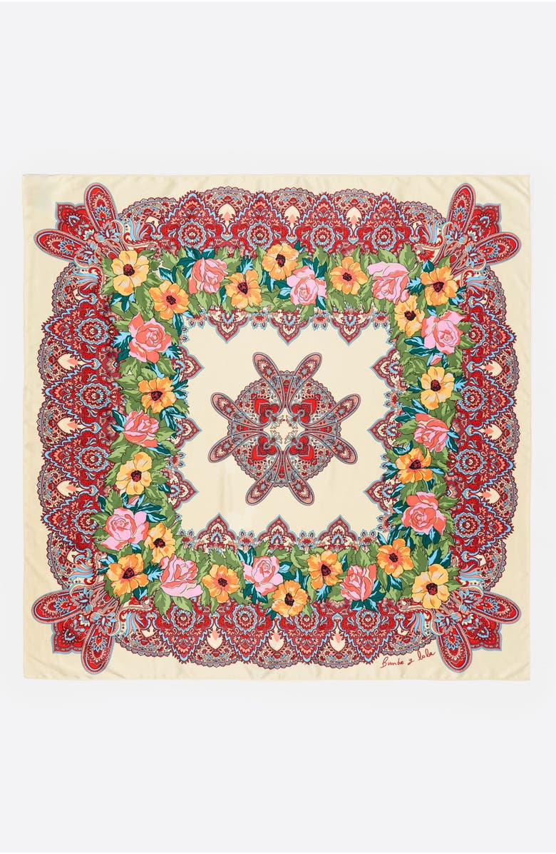 Bimba y Lola Paisley Floral Scarf, Main, color, 