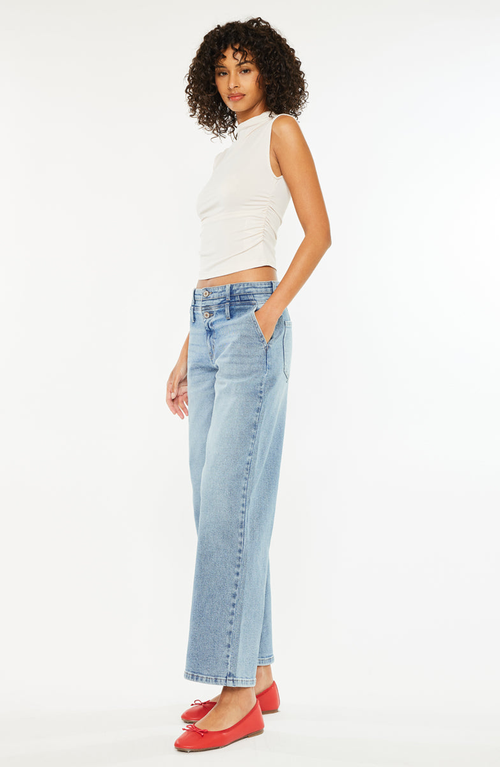 Kancan Bodie Low Slung Baggy Jeans In Medium Wash