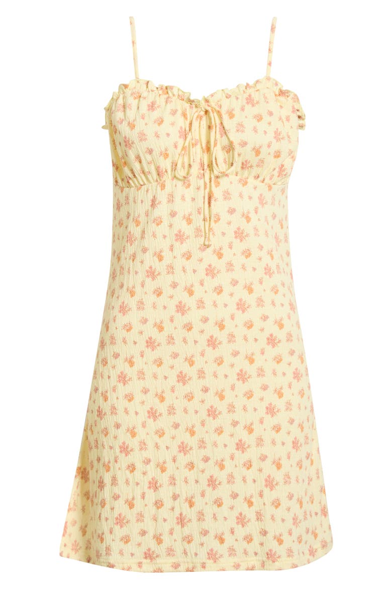 Ruffle Neck Chemise, Alternate, color, PALE YELLOW