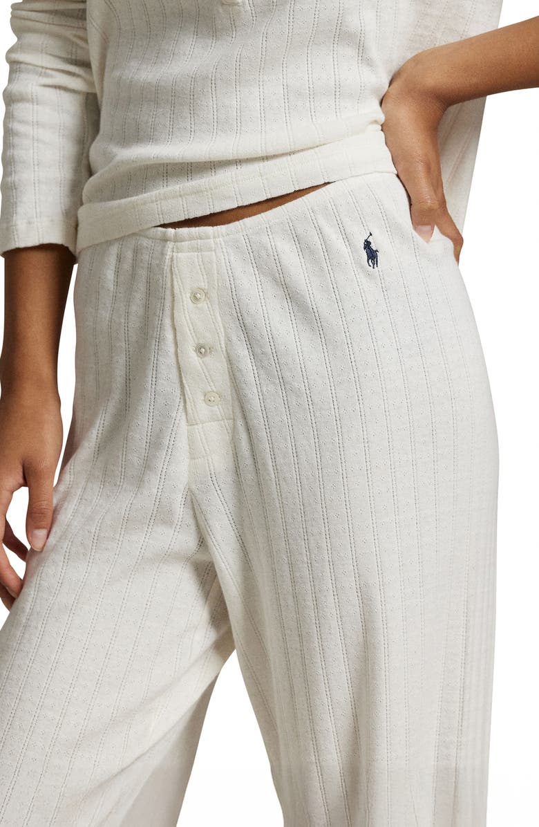 Polo Ralph Lauren Henley Cotton Pajamas, Alternate, color, Egret