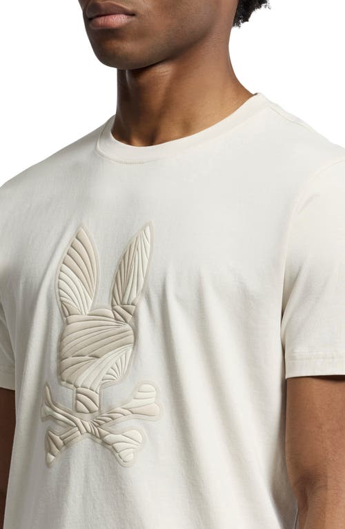 Psycho Bunny Baxter Embroidered Graphic T-shirt In Natural Linen