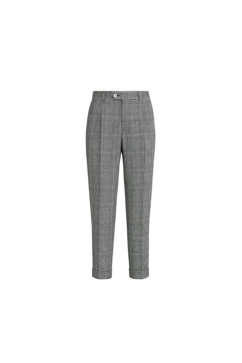 Prince of Wales trousers, Alternate, color, Black