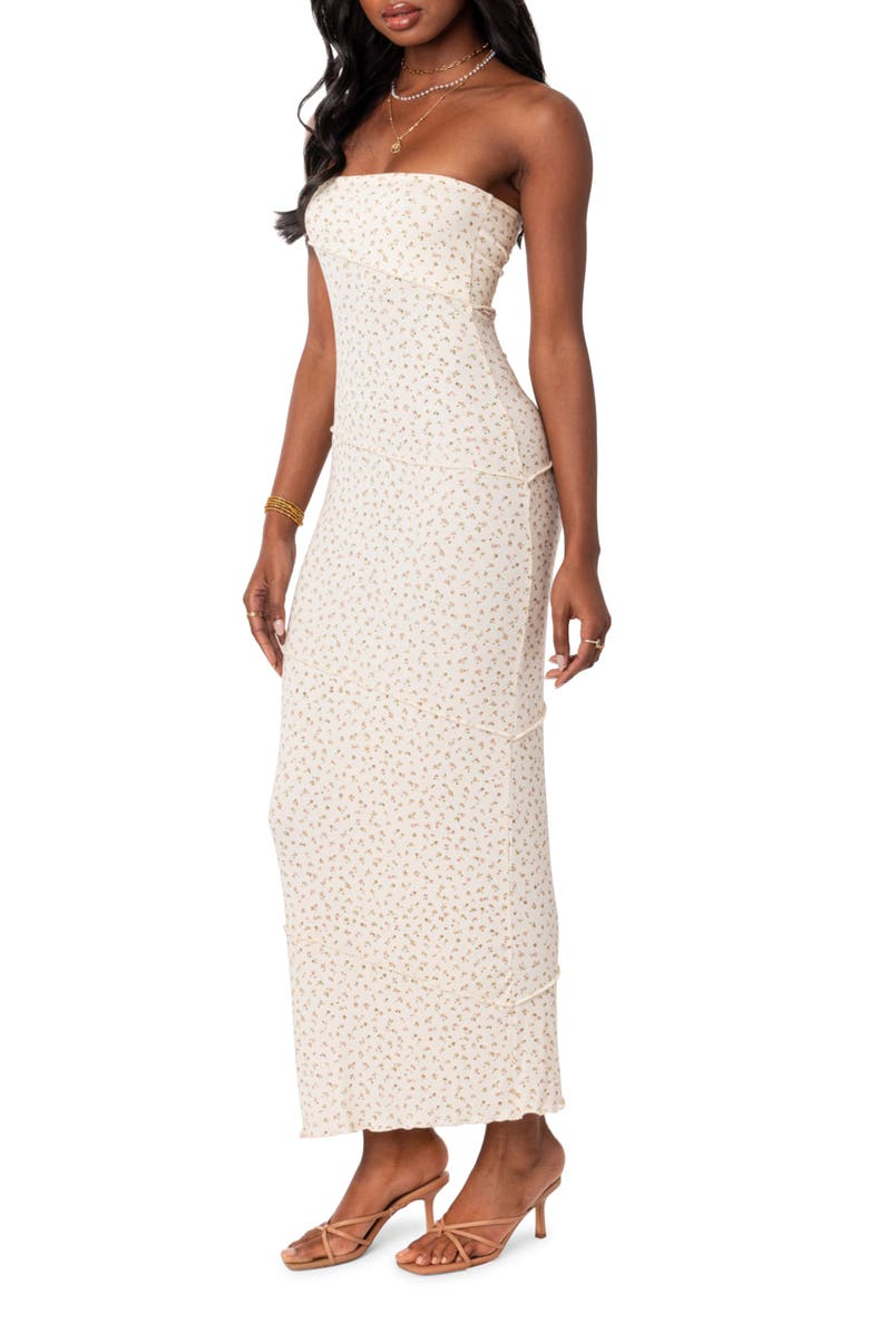 Lynn Rib Strapless Maxi Dress