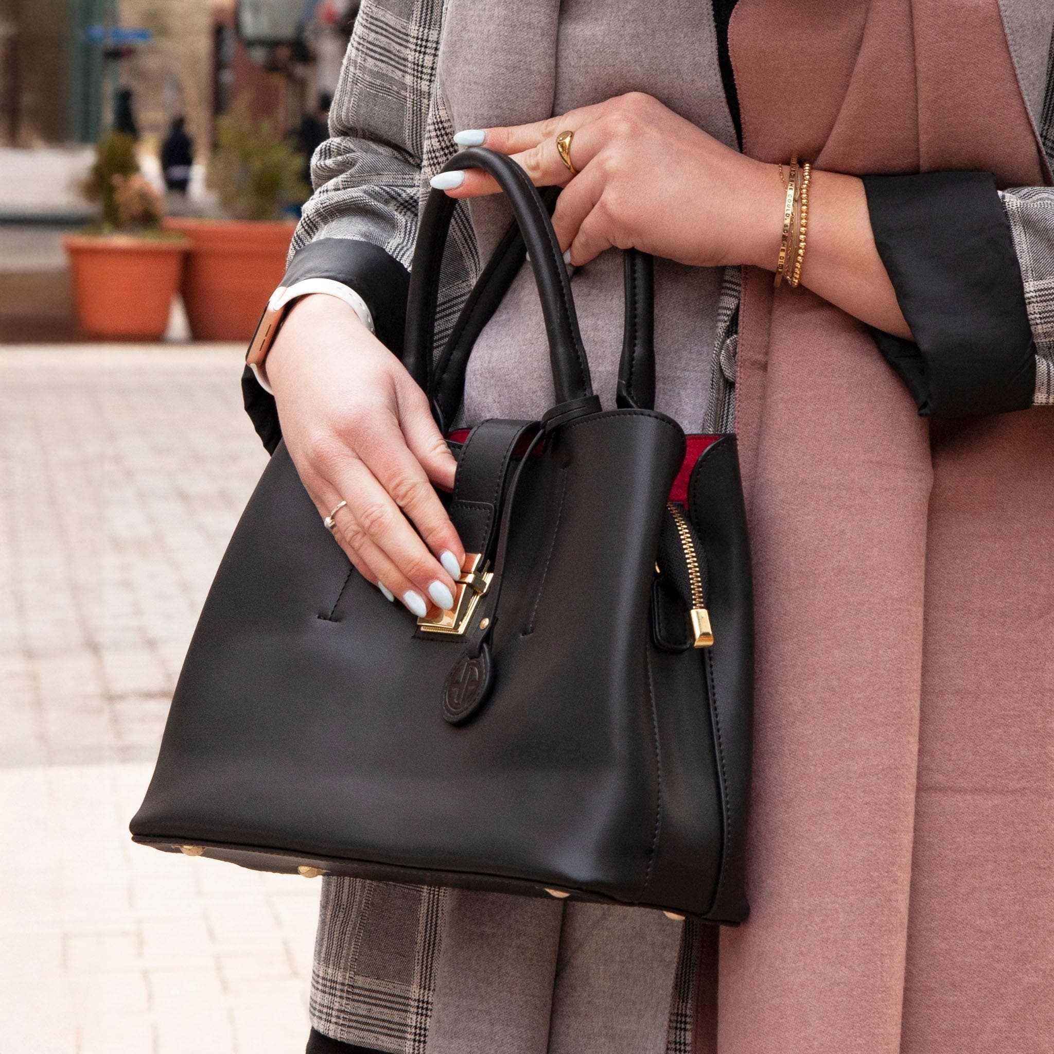 Youzey Vegan Leather Classic Handbag, Alternate, color, 