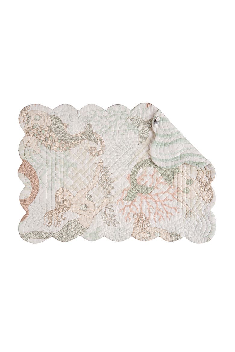 Mystic Echoes 100% Cotton Quilted Set of 6 Placemats 13" x 19", Main, color, Pink