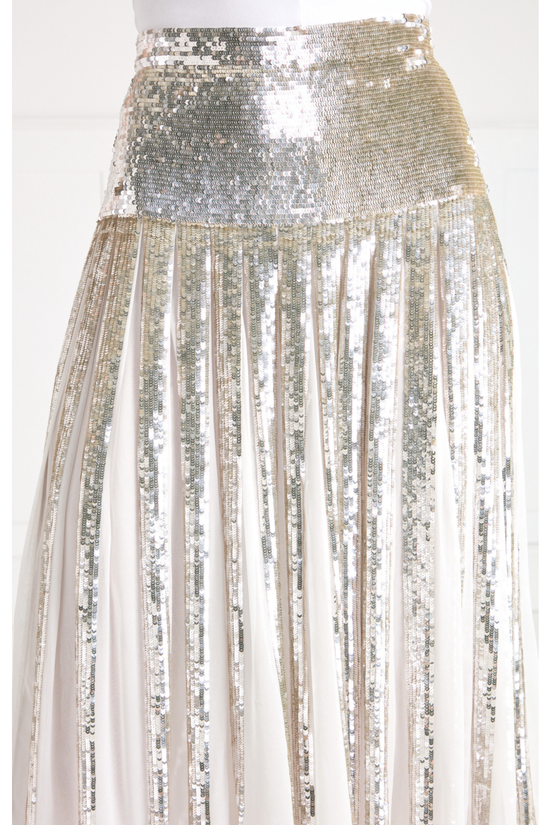 Filigree Skirt, Alternate, color, Silver