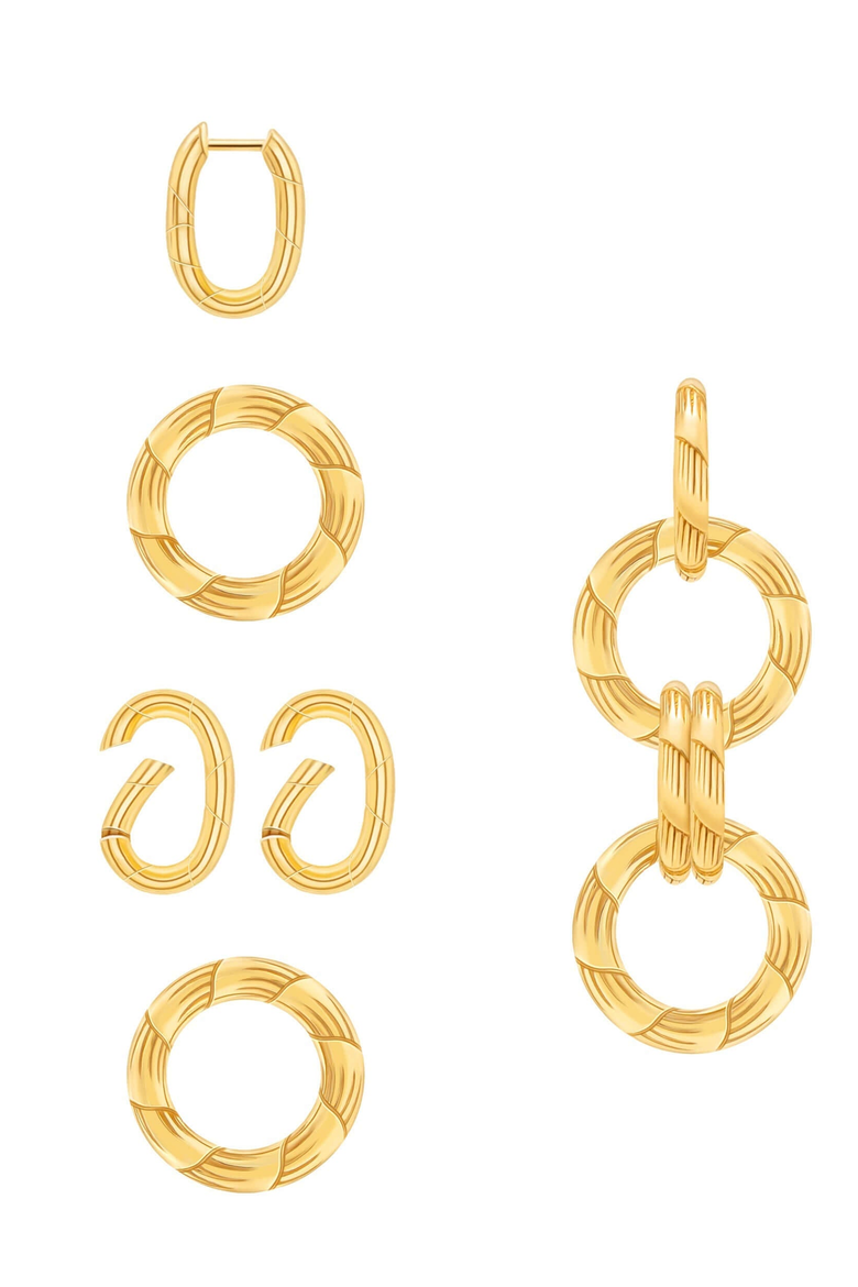 Eternity Earrings, Main, color, Gold