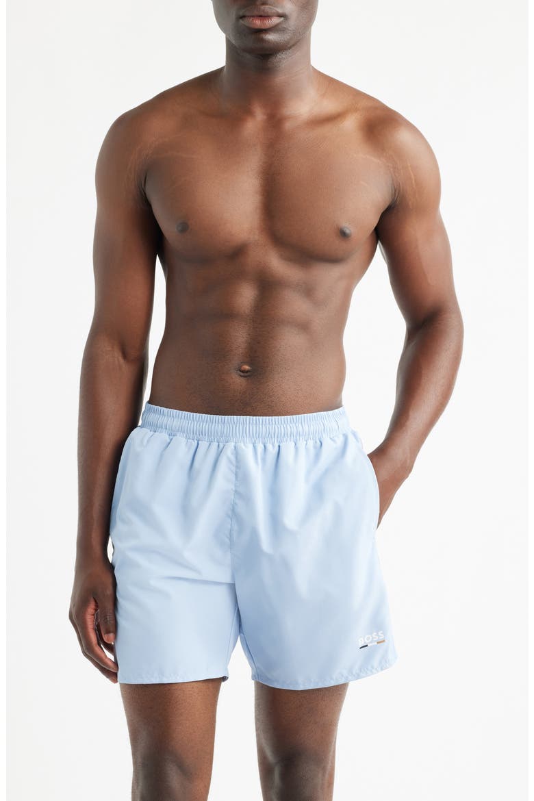Swordfish Swim Trunks, Main, color, LIGHT/ PASTEL BLUE