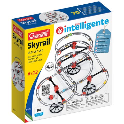 Skyrail Starter Set 94pc Rollercoaster Marble Ball Run, STEM Building