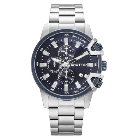 Bend3d - 44mm, Blue Dial, Stainless Steel Bracelet Watch