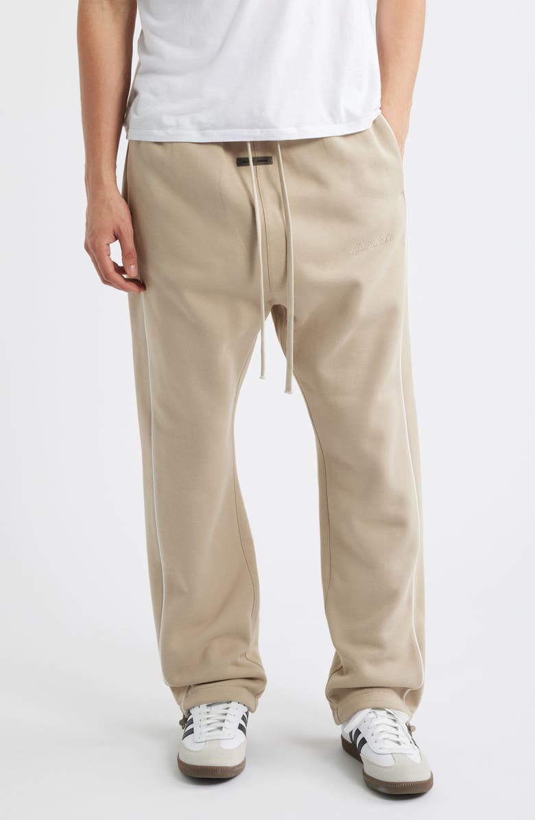 Fear of God Essentials Relaxed Fleece Sweatpants, Main, color, Timber/ Cloud White