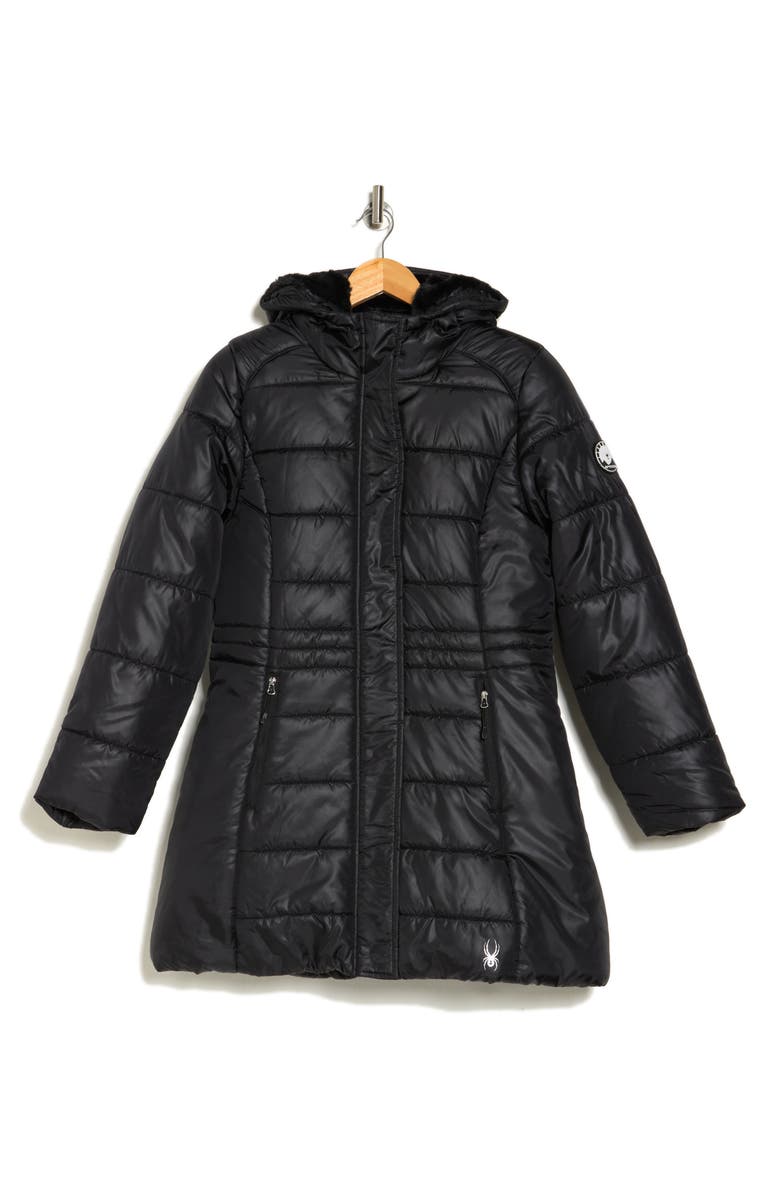 Spyder Yara Faux Fur Lined Puffer Jacket, Alternate, color,