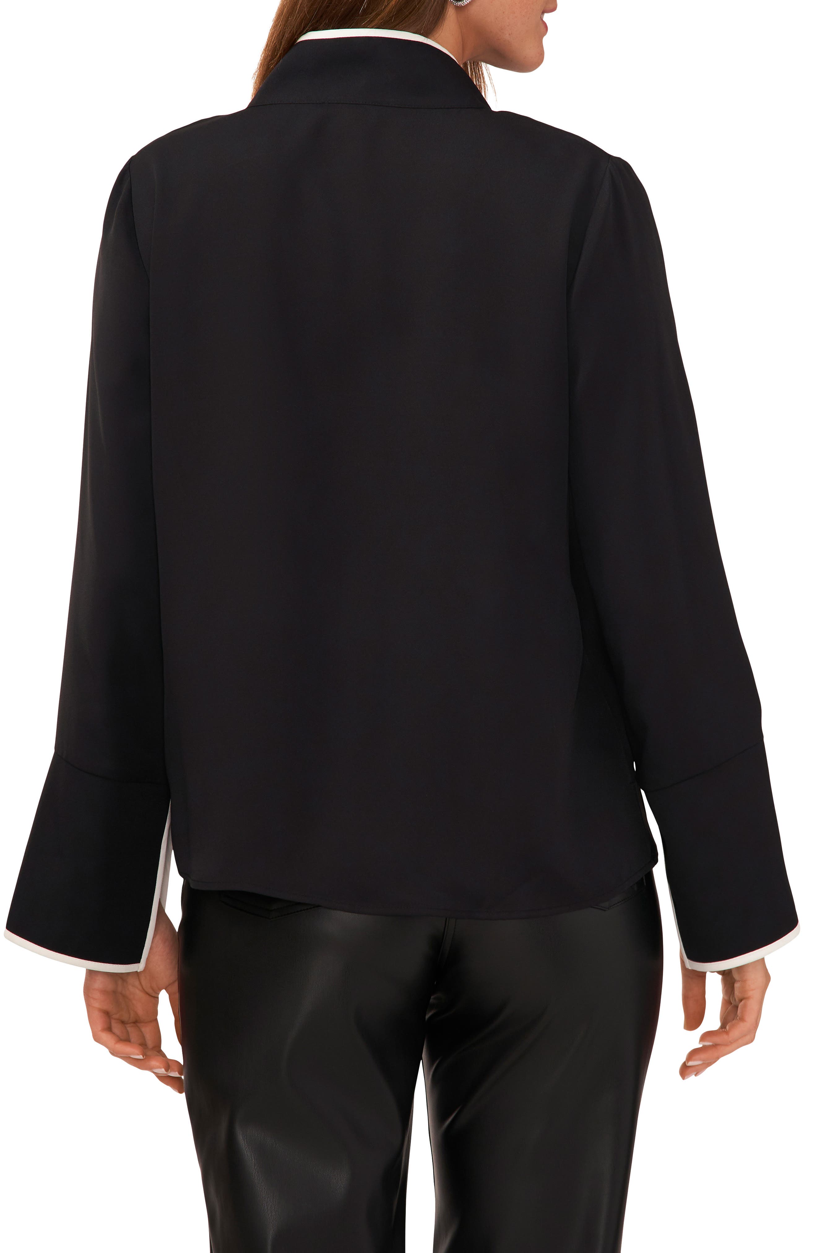Trim Split Neck Top - image 2