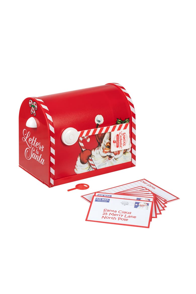 10 in. Santa's Enchanted Mailbox, Alternate, color, Red