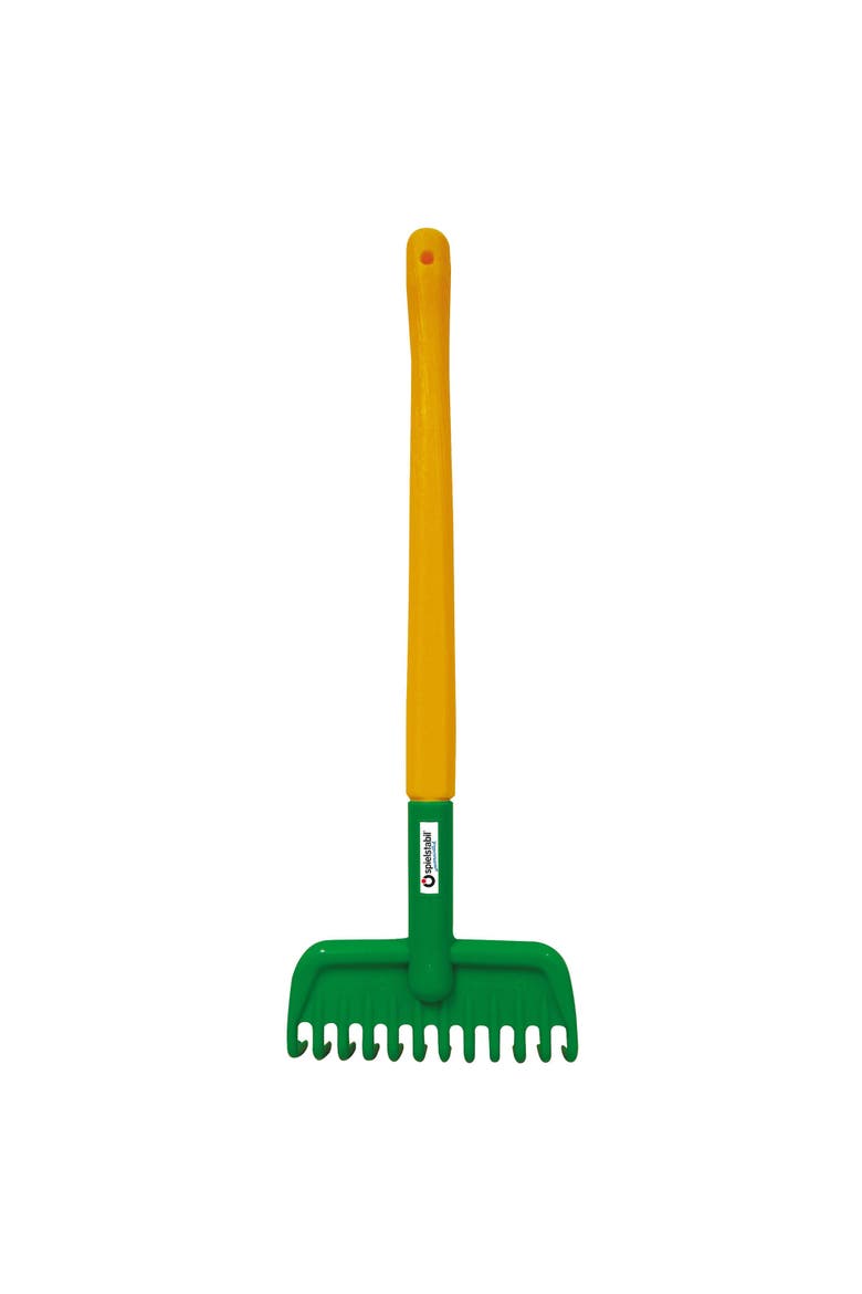 Children's Long Handled Garden Rake, Main, color, Green Multi