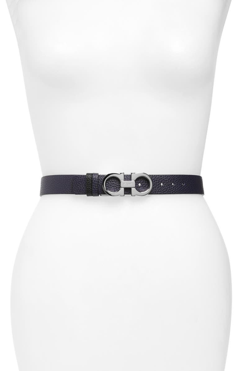 FERRAGAMO Salvatore Ferragamo Double Gancio Reversible Leather Belt, Main, color, 