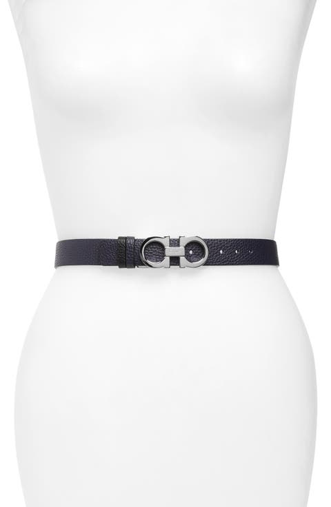 Salvatore Ferragamo Double Gancio Reversible Leather Belt
